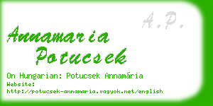 annamaria potucsek business card